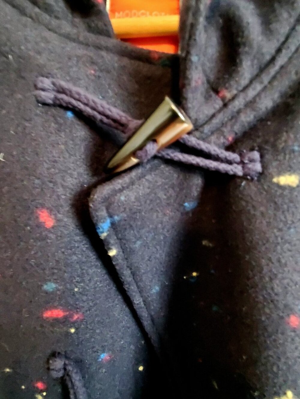 Modcloth Navy Speckled Toggle Coat - Picture 10 of 12